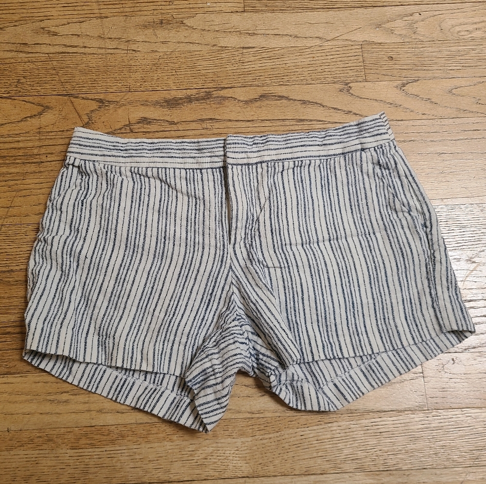 Joie striped 6 shorts cream navy